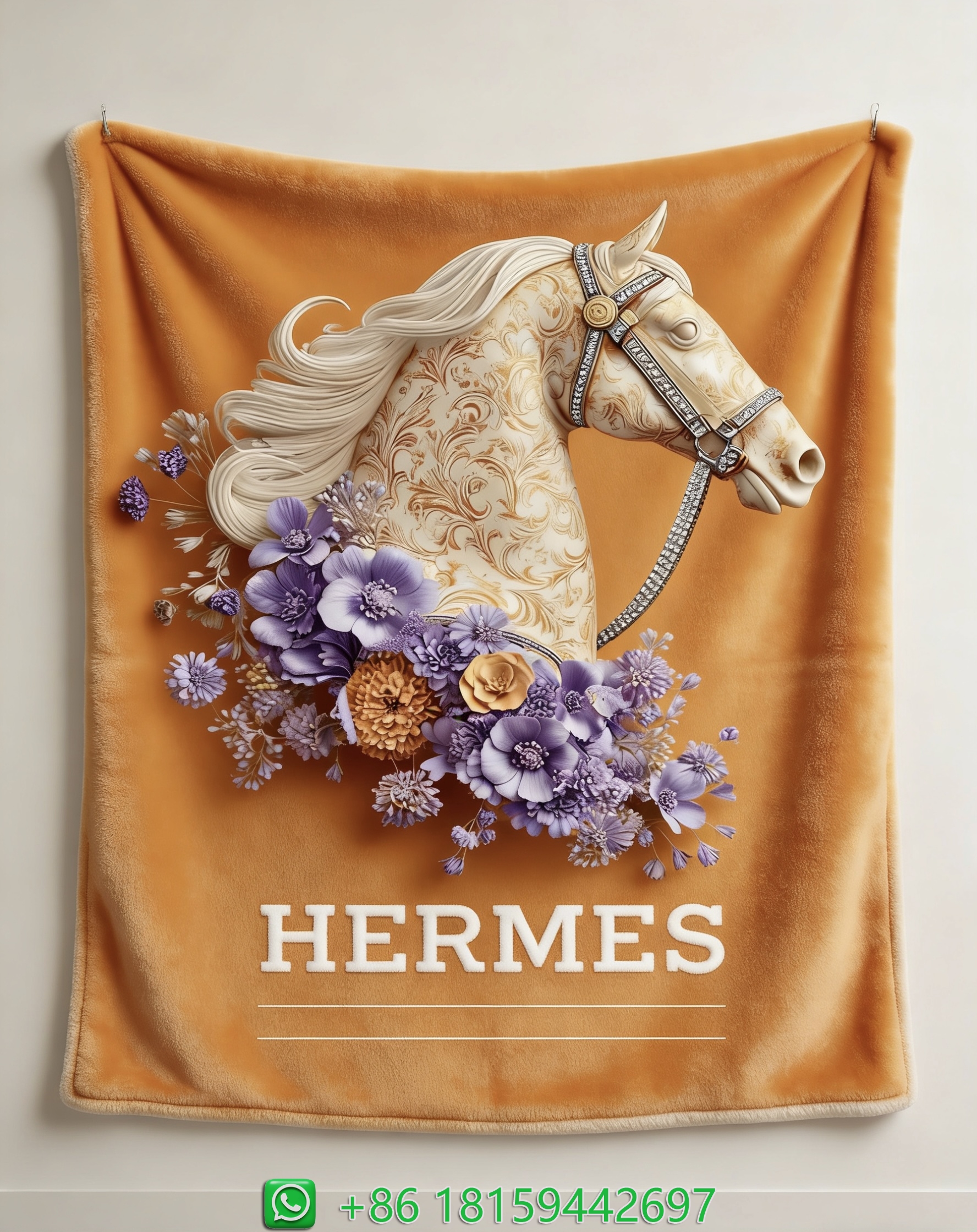 Hermes Throw Blankets